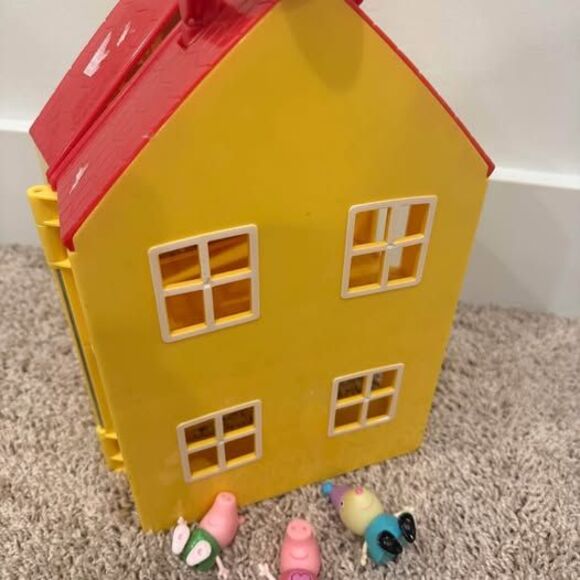 Peppa Pig Deluxe House Playset Toy With 3 Pigs/Accessories Figures - Picture 5 of 6
